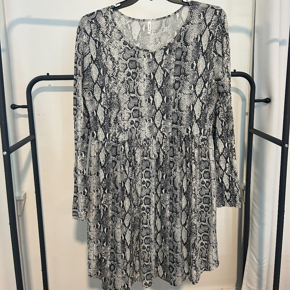Snake Skin Dress with pockets